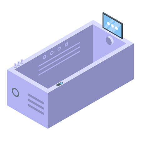 bath tub icon, isometric styleの写真素材