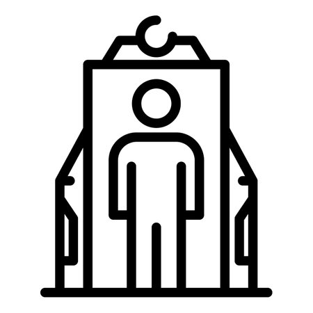Immigrant control gate icon, outline styleの写真素材