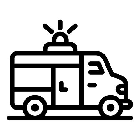 Sport ambulance car icon, outline styleの写真素材