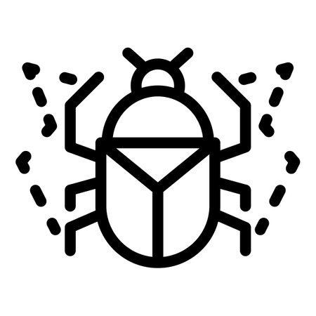 Animal scarab beetle icon, outline styleの写真素材