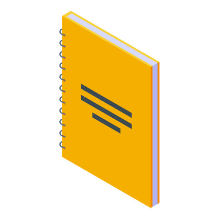 Paper notebook storage icon, isometric styleの写真素材