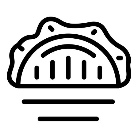 Taco food icon, outline styleの写真素材