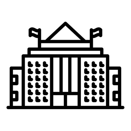 Parliament building icon, outline styleの写真素材
