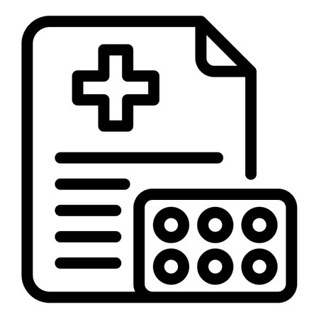 Home nursing pills icon, outline styleの写真素材