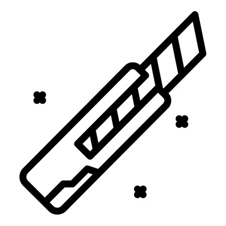 Paper knife icon, outline styleの写真素材