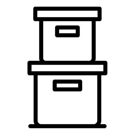 Archive boxes icon, outline styleの写真素材