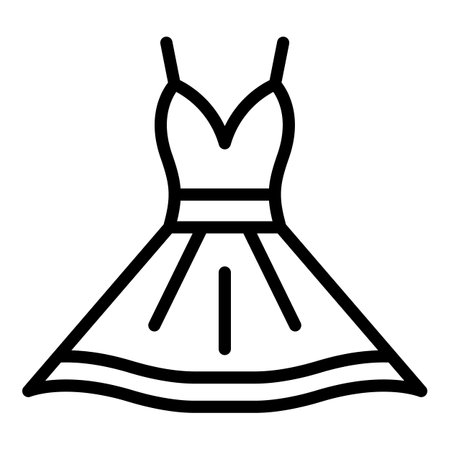 Women dress icon, outline styleの写真素材