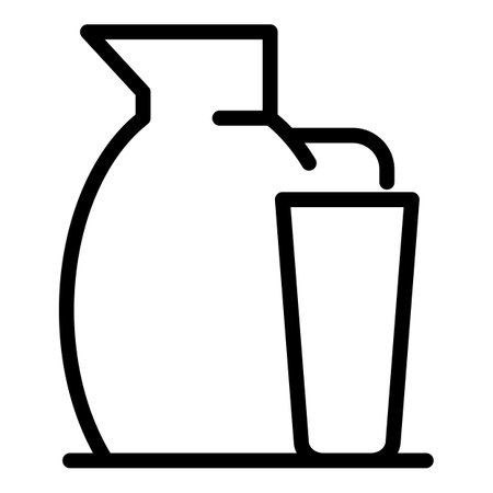 Milk pitcher icon, outline styleの写真素材