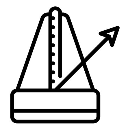 Metronome icon, outline styleの写真素材