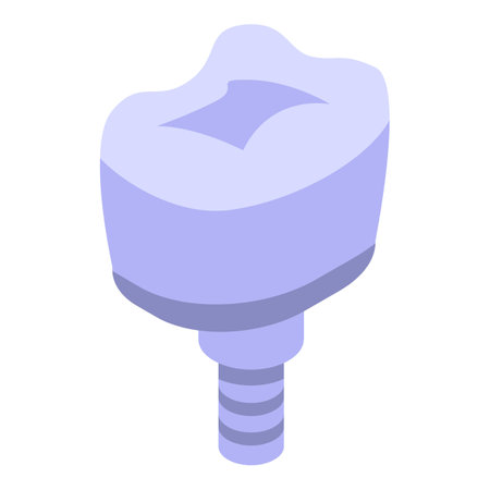 Tooth implant icon, isometric styleの写真素材
