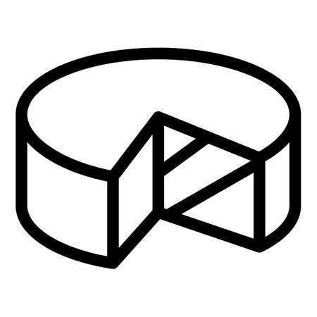 Traditional cheese icon, outline styleの写真素材