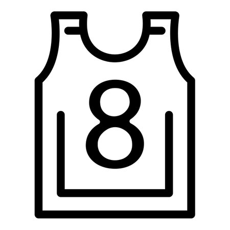 Hurling player vest icon, outline styleの写真素材