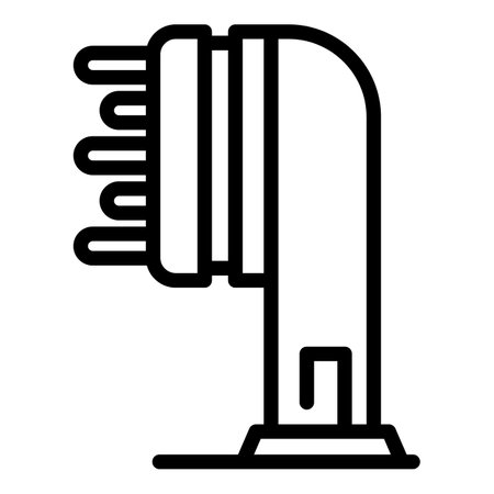 Electric toothbrush head icon, outline styleの写真素材