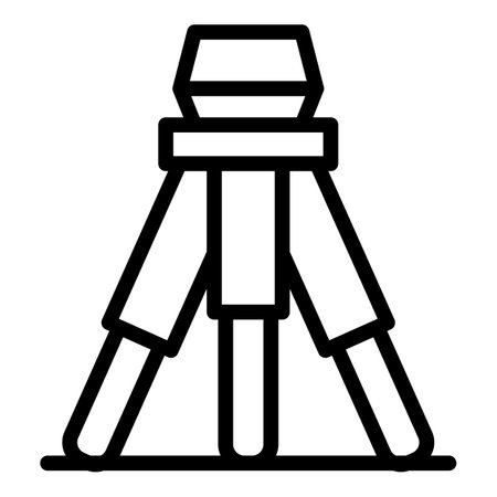 Architect tripod icon, outline styleの写真素材