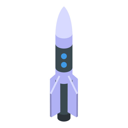 Space rocket icon, isometric styleの写真素材