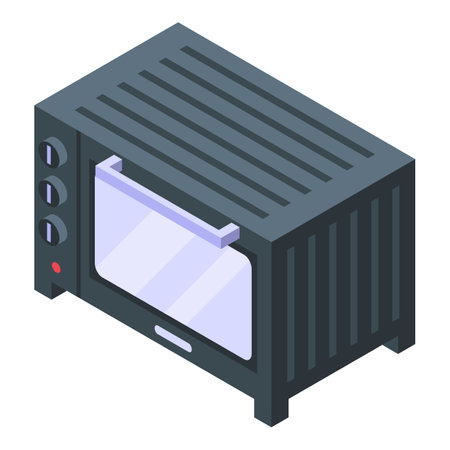 Convection oven metal icon, isometric styleの写真素材