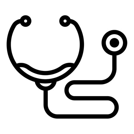 Stethoscope icon, outline styleの写真素材