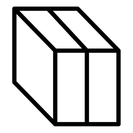 Import box icon, outline styleの写真素材