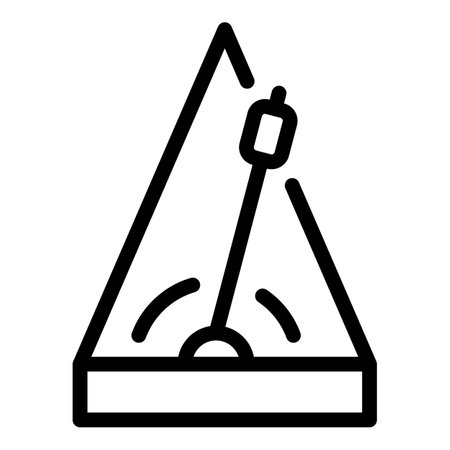 Stopwatch metronome icon, outline styleの写真素材