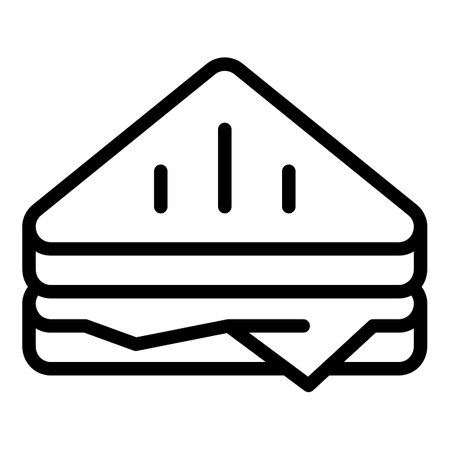 Sandwich icon, outline styleの写真素材