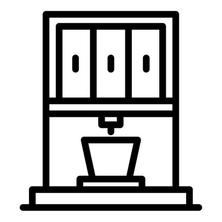 Coffee machine icon, outline styleの写真素材