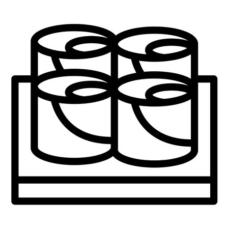 Sushi rolls icon, outline styleの写真素材