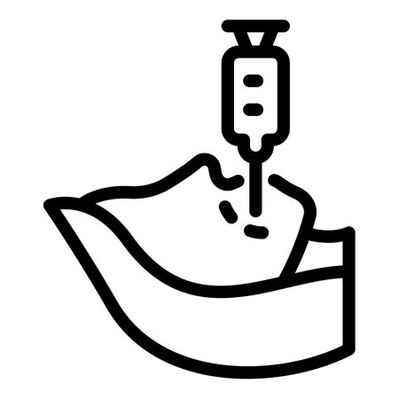 Face plastic surgery icon, outline styleの写真素材