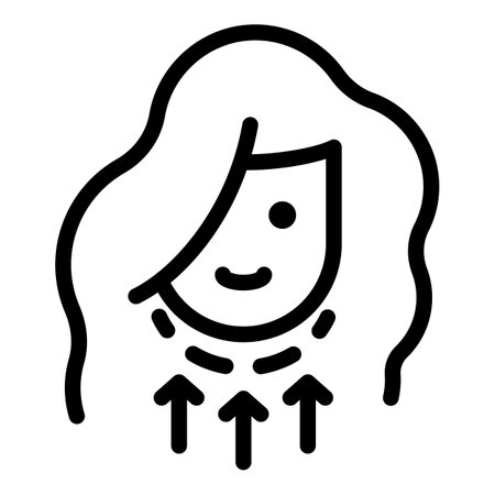 Smiling face plastic surgery icon, outline styleの写真素材