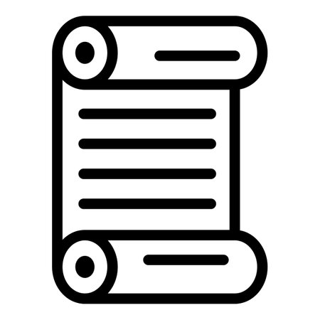 Paper papyrus icon, outline styleの写真素材