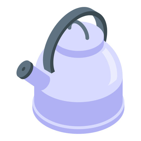 Tea kettle icon, isometric styleの写真素材