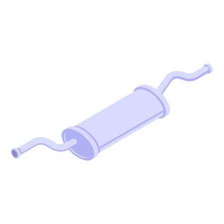 Car exhaust pipe icon, isometric styleの写真素材