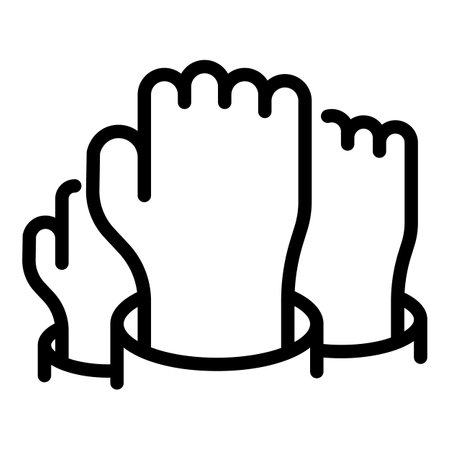 Fist up agitation icon, outline styleの写真素材
