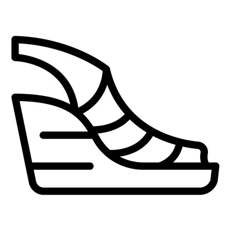 Everyday sandals icon, outline styleの写真素材