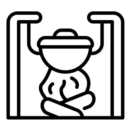 Fire camping icon, outline styleの写真素材