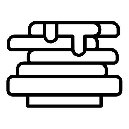 Chocolate paste sandwich icon, outline styleの写真素材