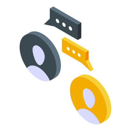 Report personal chat icon, isometric styleの写真素材
