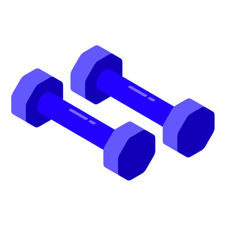 Bodybuilding dumbbells icon, isometric styleの写真素材