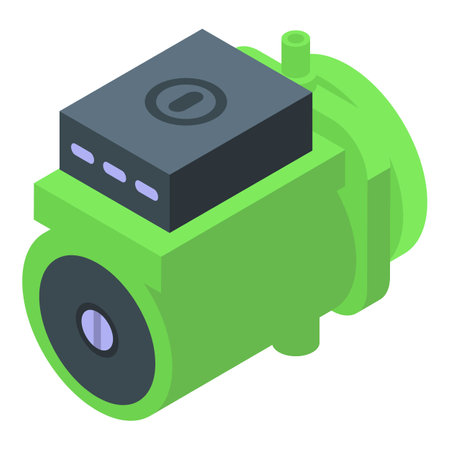 Station pump icon, isometric styleの写真素材