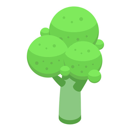 Healthy brocoli icon, isometric styleのイラスト素材