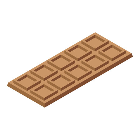 Swiss chocolate icon, isometric styleのイラスト素材