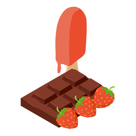 Sweet dessert icon. Isometric illustration of sweet dessert vector icon for webのイラスト素材