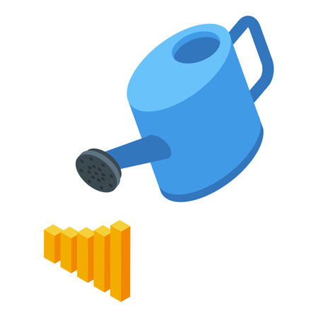 Rise graph effort icon. Isometric of rise graph effort vector icon for web design isolated on white backgroundのイラスト素材