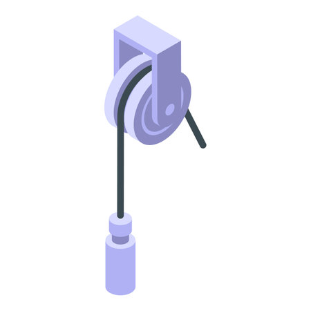 Roll rope effort icon. Isometric of roll rope effort vector icon for web design isolated on white backgroundのイラスト素材