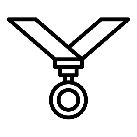 Medal effort icon. Outline medal effort vector icon for web design isolated on white backgroundのイラスト素材