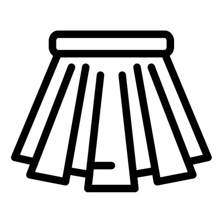 Student uniform skirt icon. Outline student uniform skirt vector icon for web design isolated on white backgroundのイラスト素材