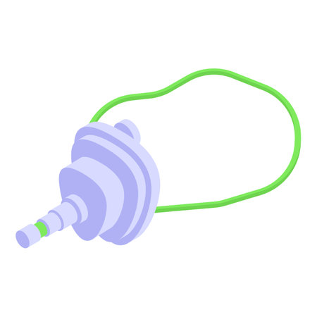 Breath mask icon, isometric styleのイラスト素材