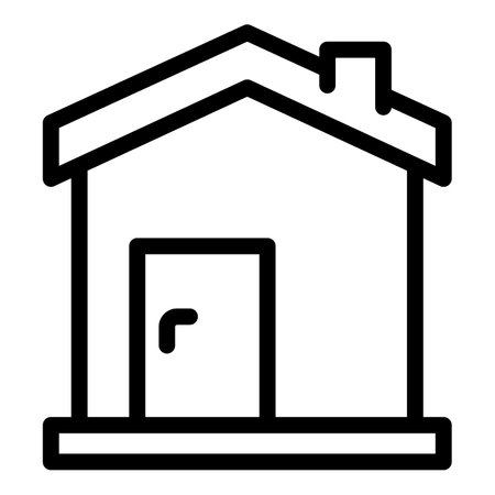 Family house icon, outline styleのイラスト素材