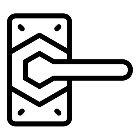 Decoration door handle icon, outline styleのイラスト素材