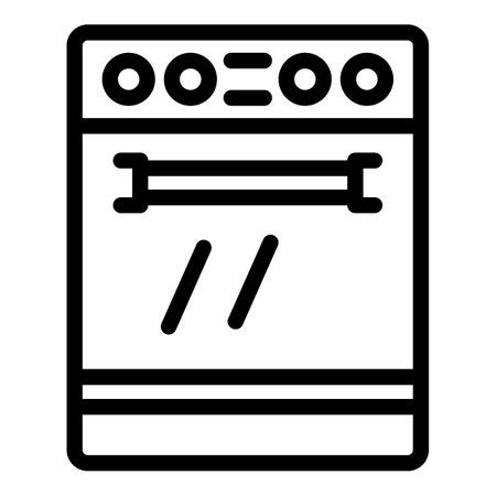 Food gas stove icon, outline styleのイラスト素材