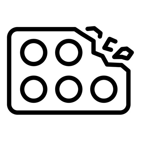 Eco pills pack icon, outline styleのイラスト素材